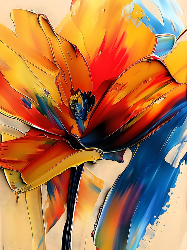 FLOWERS OIL PAINT - 50A BY AI