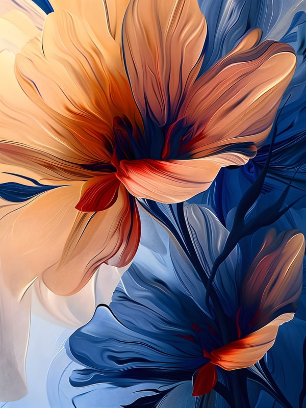 FLOWERS OIL PAINT - 102A-BY AI