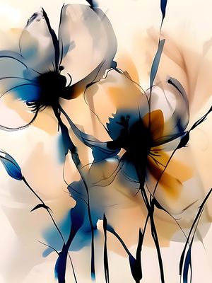 FLOWERS OIL PAINT - 103A-BY AI