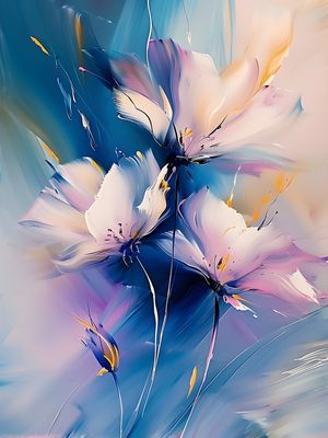 FLOWERS OIL PAINT - 105A-BY AI