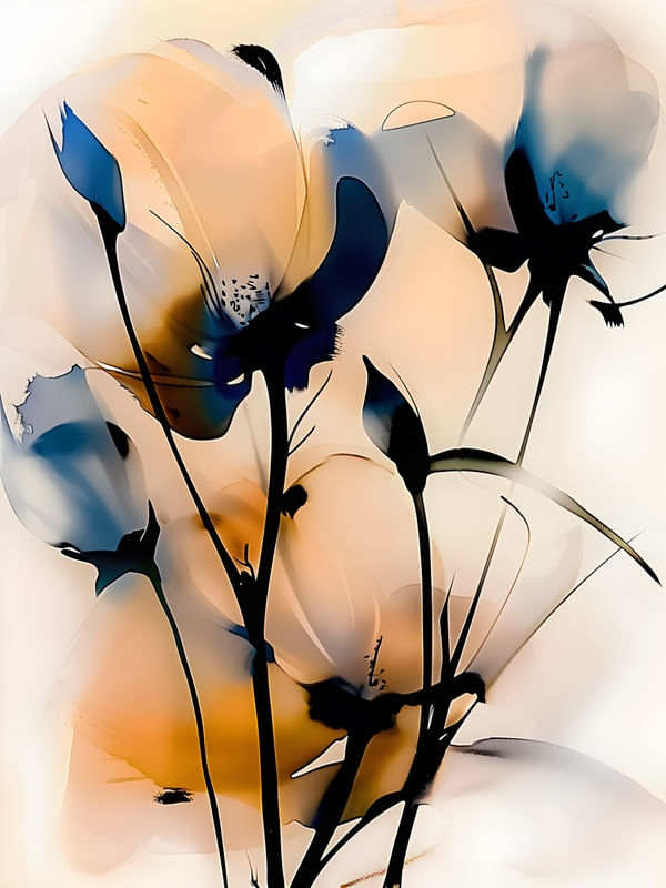 FLOWERS OIL PAINT - 113A-BY AI