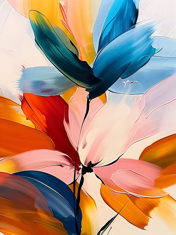 FLOWERS OIL PAINT - 115A-BY AI