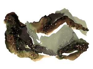 MOVING MOUNTAINS 2 RUSTICO - ABSTRATO MONTANHAS PAISAGEM PINTURA