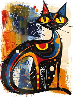 GATO ABSTRATO 1 BY AI