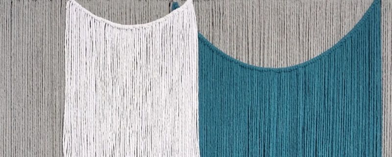 MACRAME AZUL E BRANCO