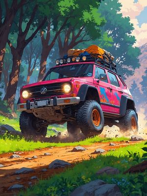 SUV ODD ROAD BY AI