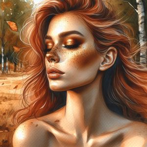 WOMAN IN AUTUMN 3 BY AI