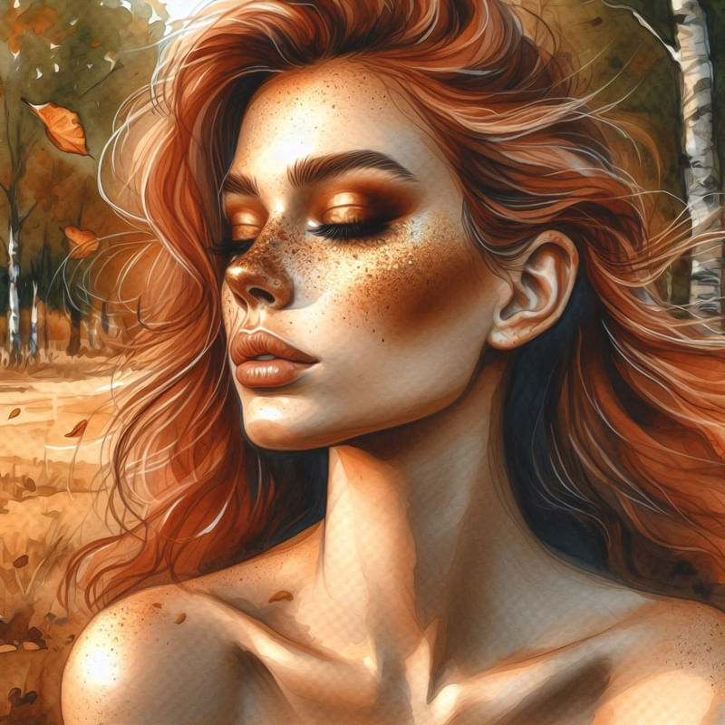 WOMAN IN AUTUMN 3 BY AI