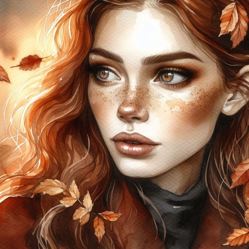 WOMAN IN AUTUMN 4 BY AI
