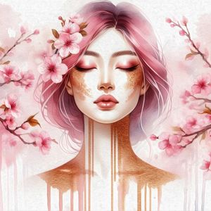 WOMAN IN SPRING BY AI