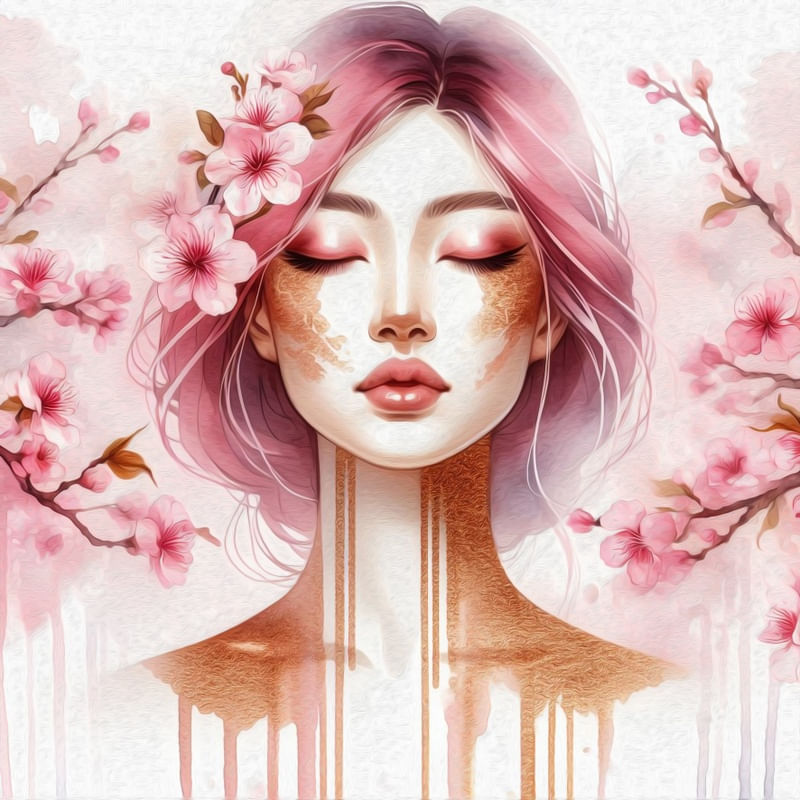 WOMAN IN SPRING BY AI