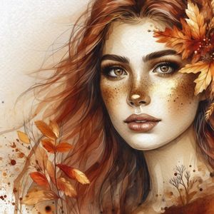 WOMAN IN AUTUMN BY AI