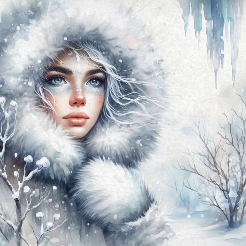 WOMAN IN WINTER 5 BY AI