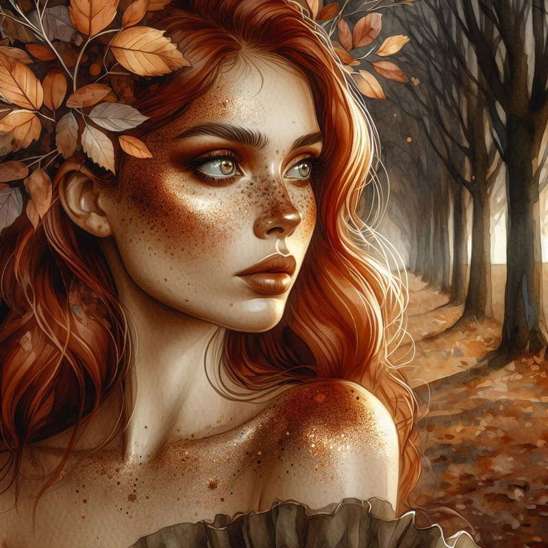 WOMAN IN AUTUMN 5 BY AI