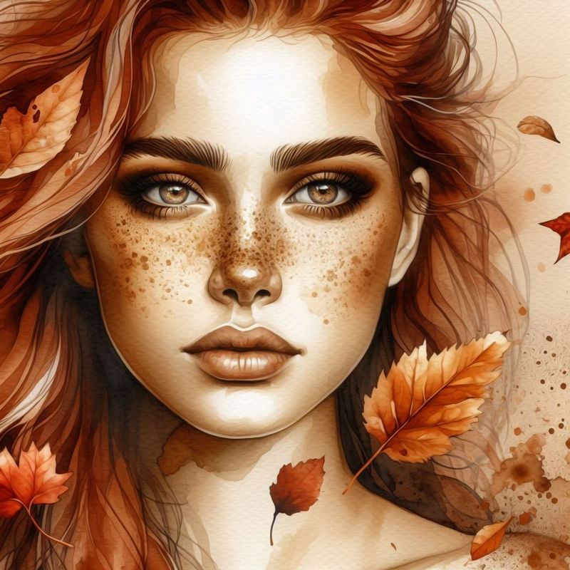WOMAN IN AUTUMN 6 BY AI