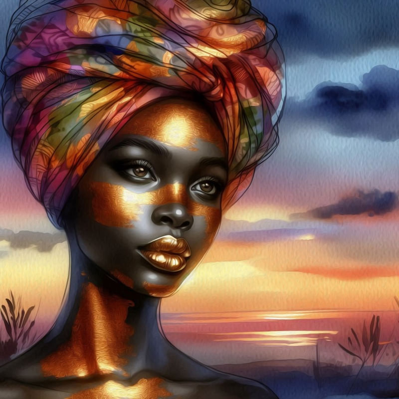 WOMAN AT TWILIGHT 3 BY AI