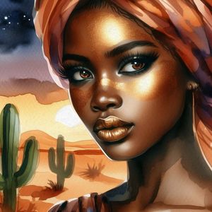WOMAN AT TWILIGHT 4 BY AI