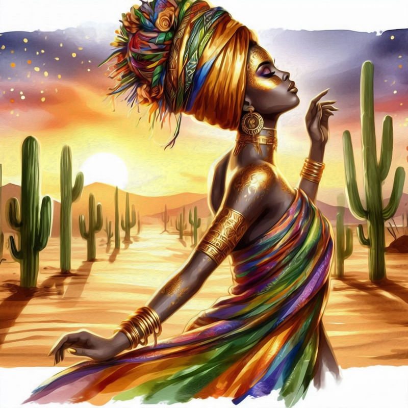 WOMAN AT TWILIGHT 7 BY AI