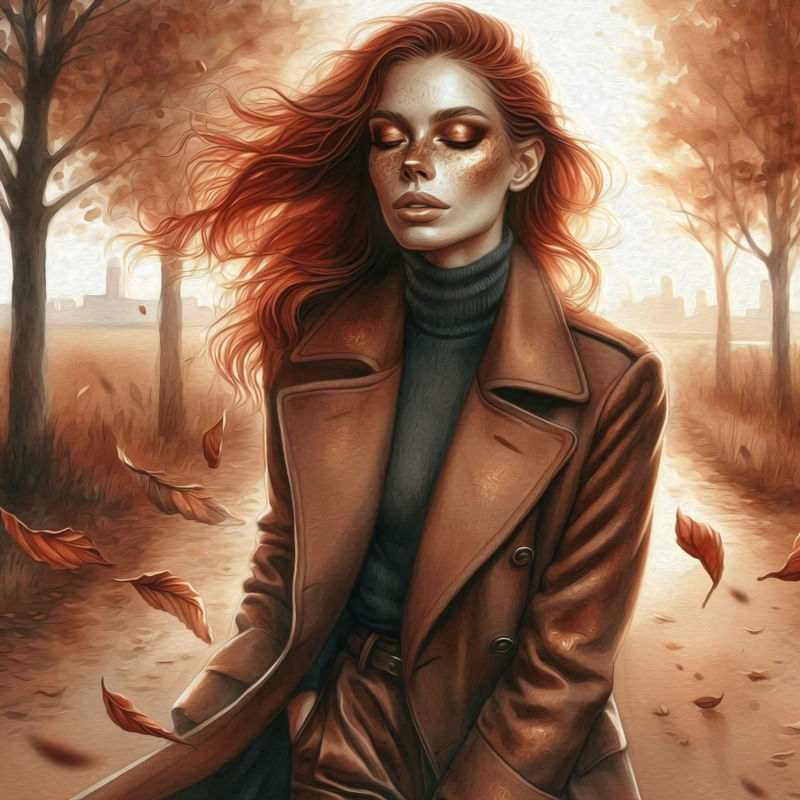 WOMAN IN AUTUMN 7 BY AI