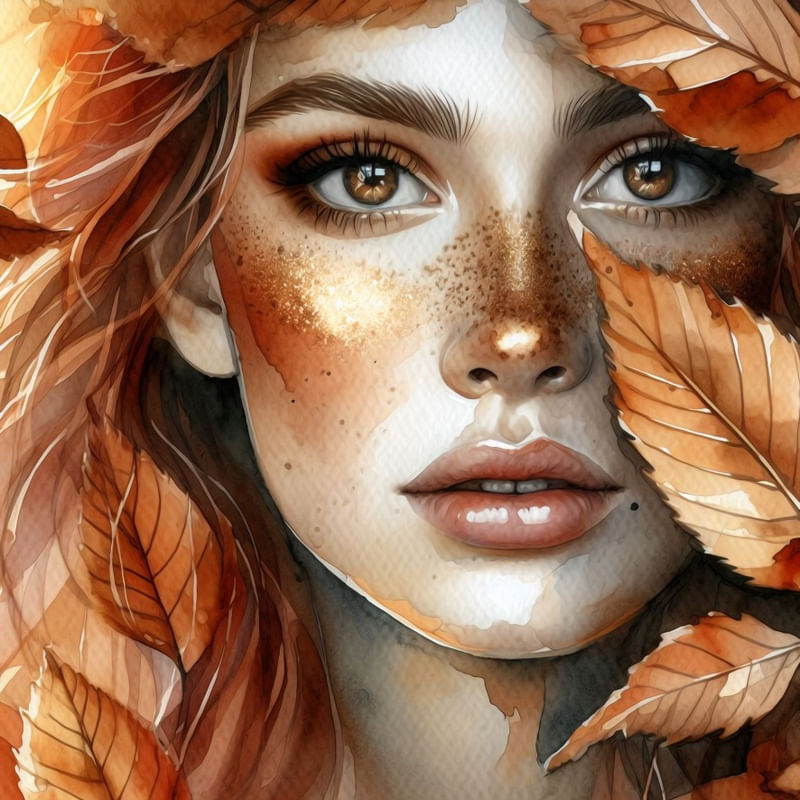 WOMAN IN AUTUMN 2 BY AI