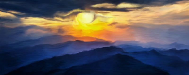 PÔR DO SOL NAS MONTANHAS