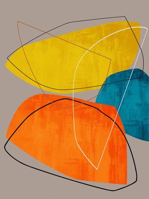 MINIMAL AMARELO LARANJA E AZUL