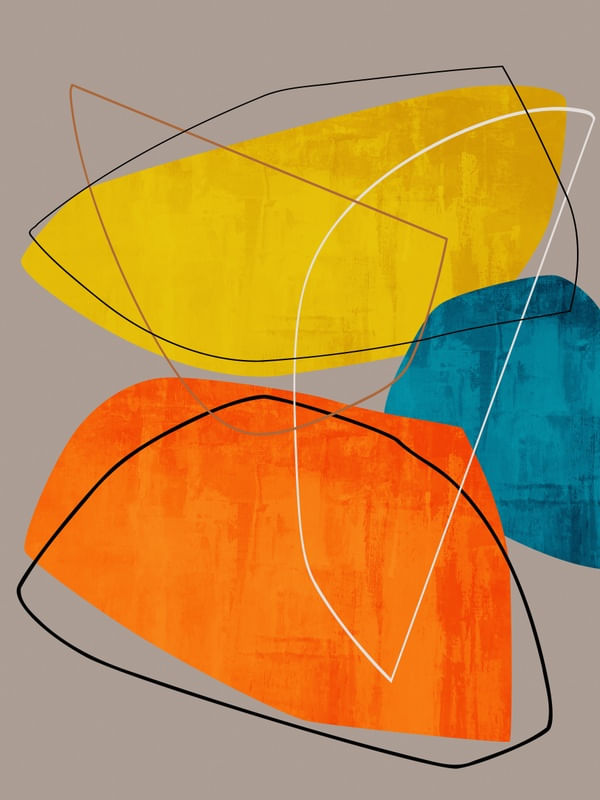 MINIMAL AMARELO LARANJA E AZUL