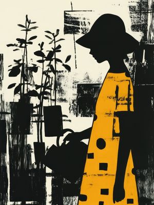A MENINA E O JARDIM 1 BY AI