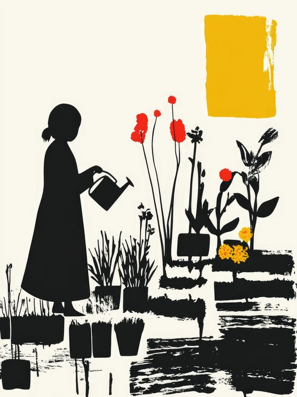 A MENINA E O JARDIM 3 BY AI