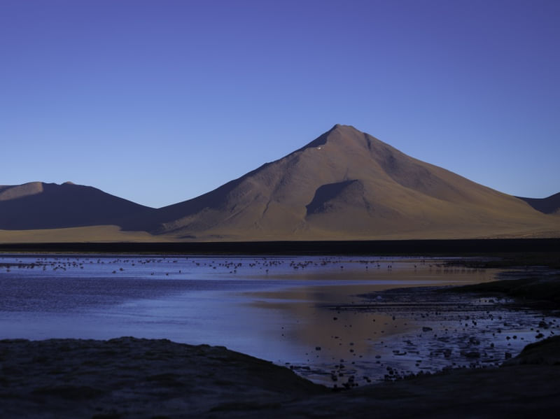 ENTARDECER NA LAGUNA COLORADA