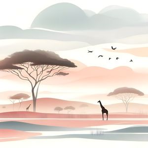 ARTE MINIMALISTA A SAVANNA BY AI
