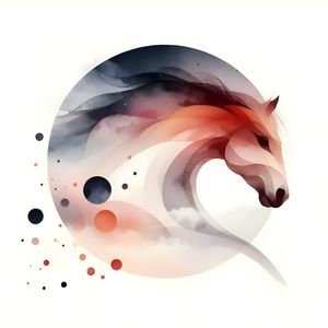 ARTE MINIMALISTA CAVALO GEOMÉTRICO BY AI