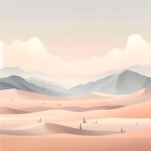 ARTE MINIMALISTA O DESERTO EM AQUARELA BY AI