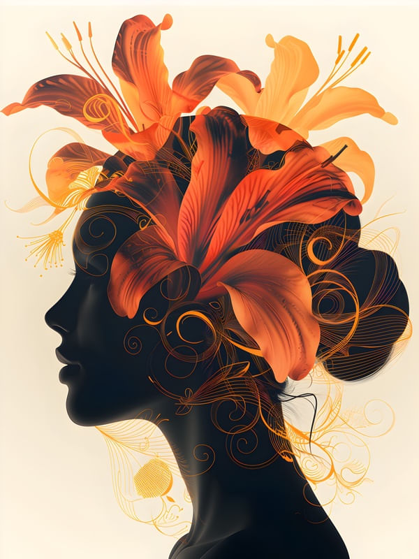 FLORAL WOMAN - 35A - BY AI