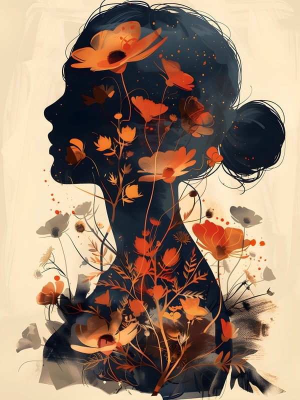 FLORAL WOMAN - 19A - BY AI