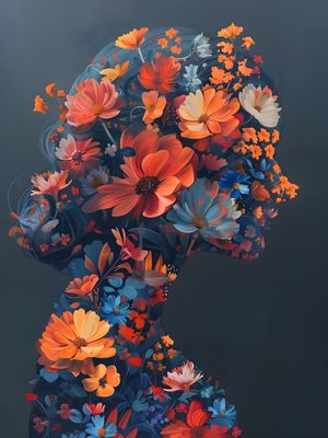 FLORAL WOMAN - 22A - BY AI