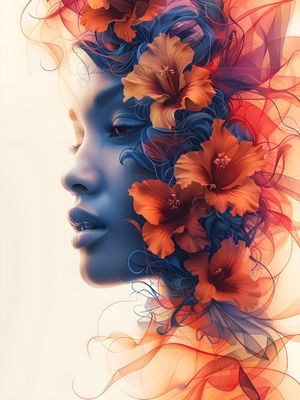 FLORAL WOMAN - 28A - BY AI