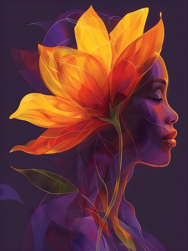 FLORAL WOMAN - 30A - BY AI