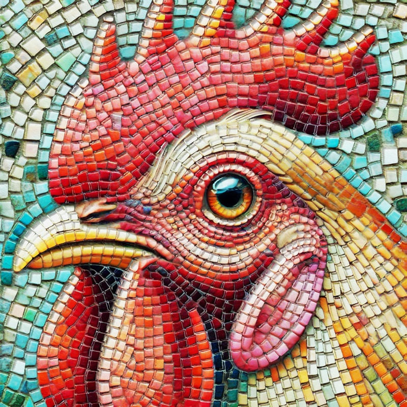 ROOSTER MOSAIC 1 BY AI