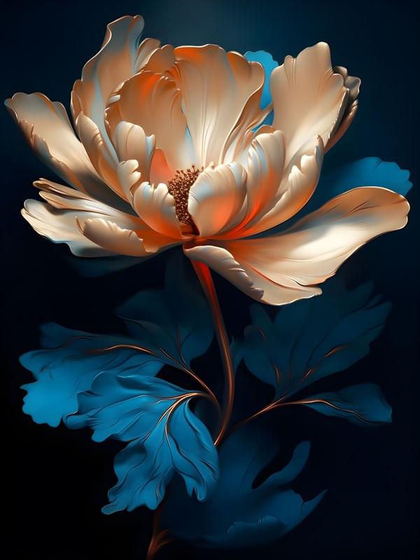 GOLD FLOWERS - 22A - BY AI