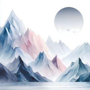 AS MONTANHAS DE GELO EM AQUARELA BY AI