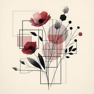 FLORES GEOMÉTRICAS MINIMALISTA BY AI