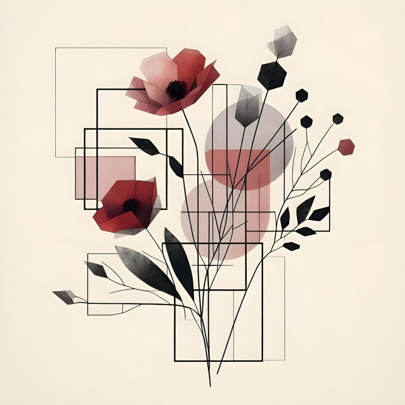 FLORES GEOMÉTRICAS MINIMALISTA BY AI