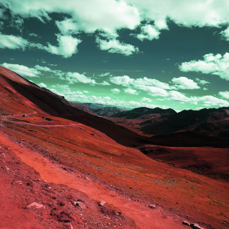 RAINBOW MOUNTAIN 2 MONTANHAS COLORIDO QUADRADO FOTOGRAFIA
