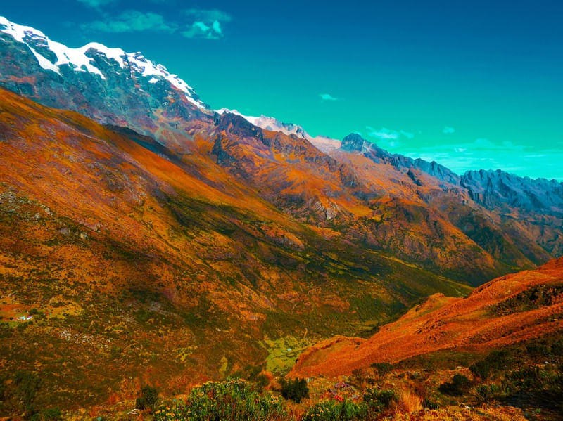 BOUNDLESS 2 TURQUESA AZUL LARANJA - MONTANHAS COLORIDO PAISAGEM