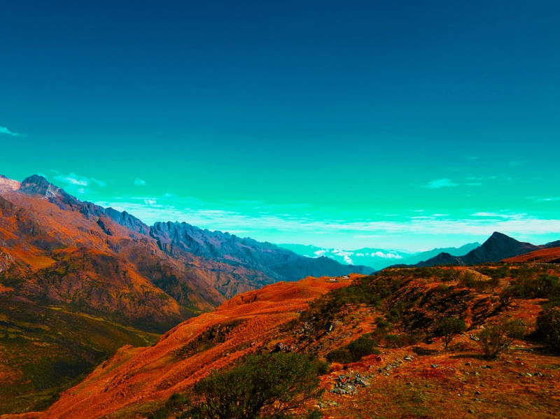 BOUNDLESS 3 TURQUESA AZUL LARANJA - MONTANHAS COLORIDO PAISAGEM