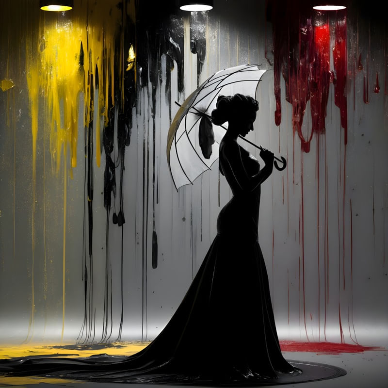 A SILHOUETTE OF A WOMAN BY AI