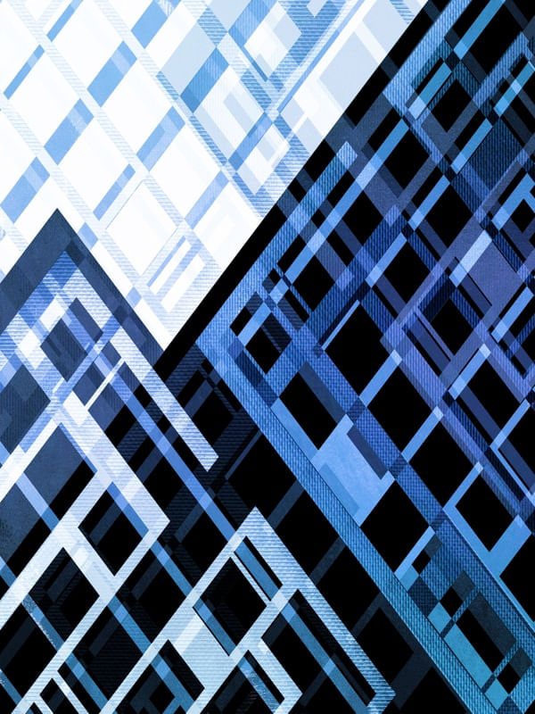 GET ON MY GOOD SIDE 1 AZUL RETRATO - GEOMETRICO ELEGANTE ART DECO ABSTRATO