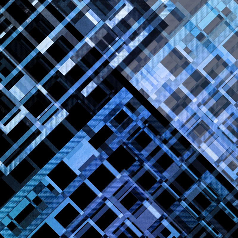 GET ON MY GOOD SIDE 2 AZUL QUADRADO - GEOMETRICO ELEGANTE ART DECO ABSTRATO