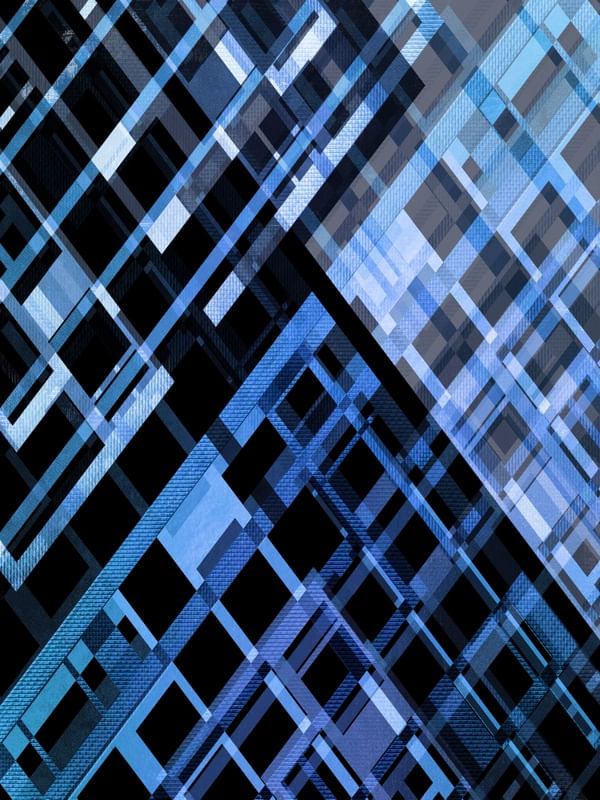 GET ON MY GOOD SIDE 2 AZUL RETRATO - GEOMETRICO ELEGANTE ART DECO ABSTRATO